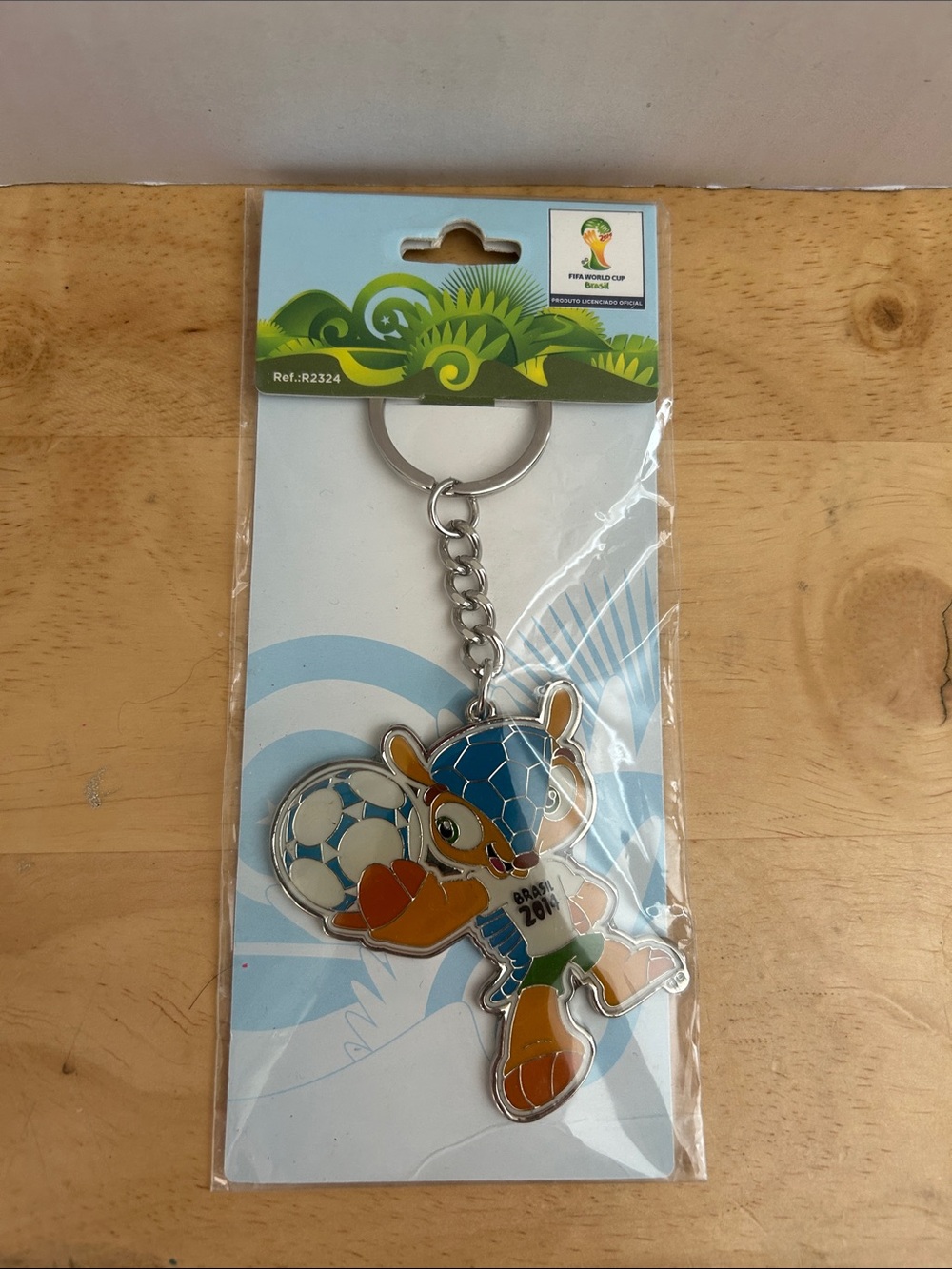 FIFA World Cup 2014 Brazil Mascot Fuleco Armadillo Collectible Keychain